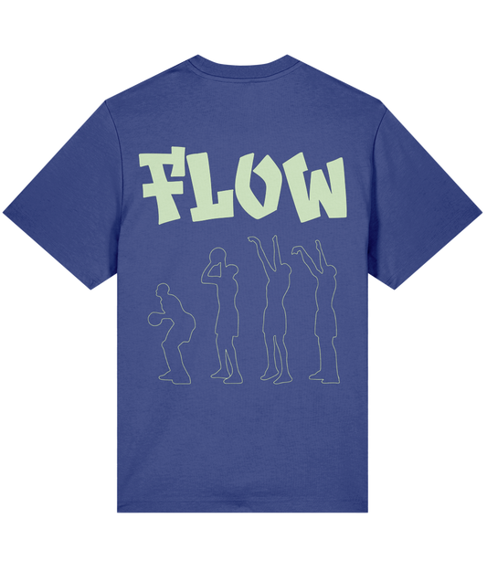 FLOW - relaxed fit tee - Worker blue